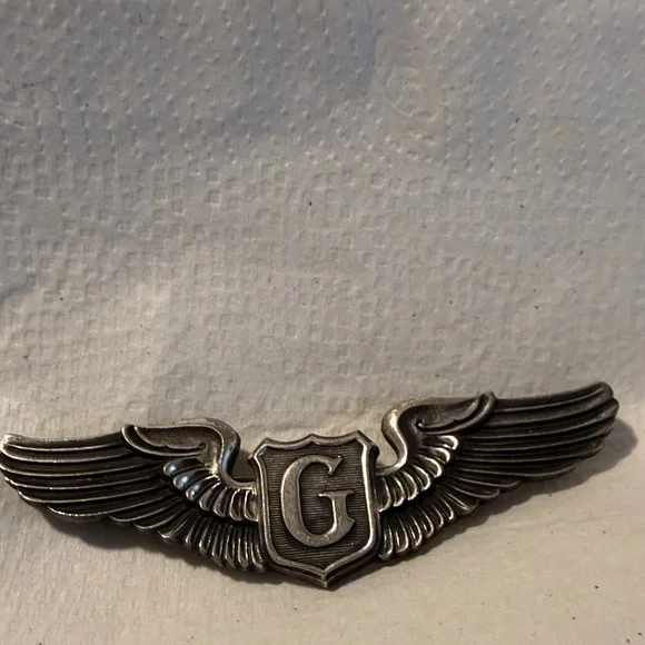 WWII Era Glider “G” Military Flight Pilot Wings Pin - Picture 1 of 5